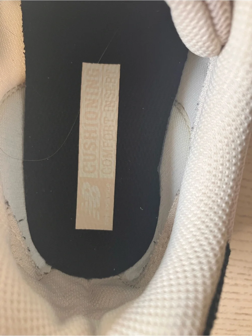 New Balance Beige and Black  Retro Runner Sneakers